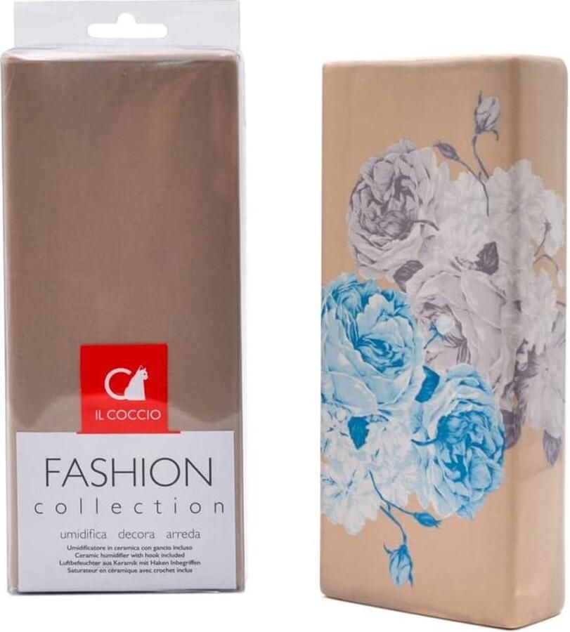 Platte luchtbevochtiger taupe of taupe met bloemen luchtbevochtiger 1 stuk