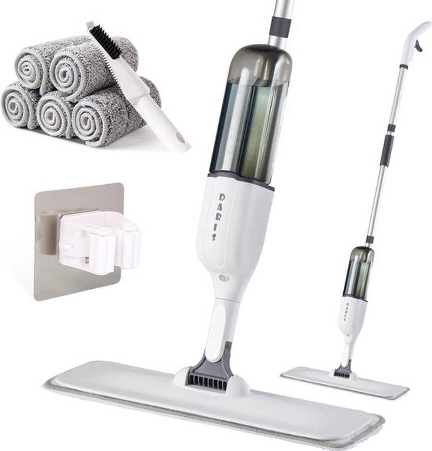 Platte Mop voor Vloerreiniging met Microvezelpads en Accessoires Geschikt voor Vloertypes