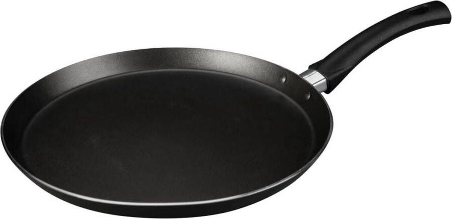 Platte pannenkoekenpan met strijker antiaanbaklaag Ø25 cm hittebestendig tot +260 °C