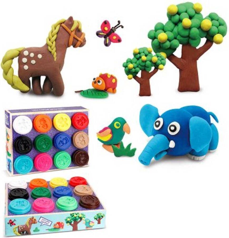 Play Klei Speelset Knutselen voor kinderen & volwassenen Creatief 12 verschillende kleuren