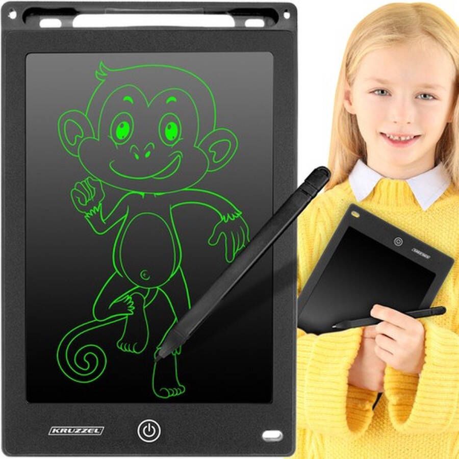 Playos Tekenbord Kinderen 12 Inch Zwart Wisbordje Grafische Tablet Tekentablet Writing Tablet LCD Jongens en Meisjes Educatief Tekenpad Schrijfbord Wisbord