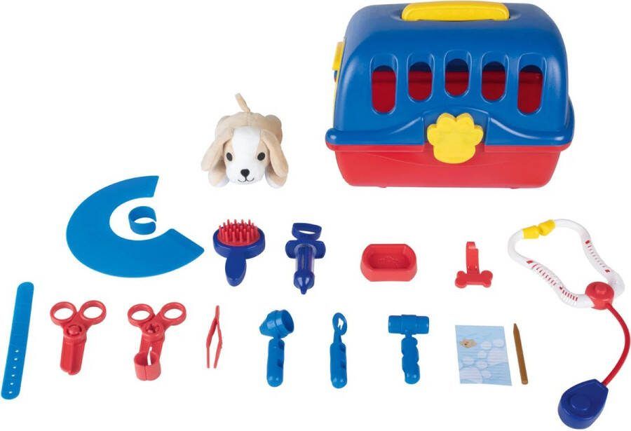 Playtive Dierenarts Speelset 19-delig Met pluche hond Accessoires