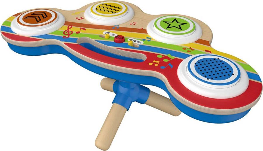 Playtive houten instrument met kleurrijke lichteffecten Houten speelgoed Motorische vaardigheden