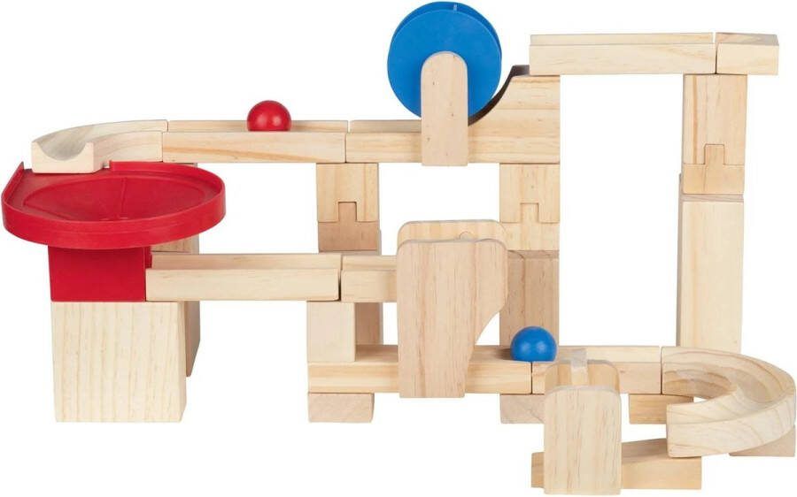 Playtive Knikkerbaan van FSC-gecertificeerd hout met Spinner 31-delig verschillende opbouwmogelijkheden