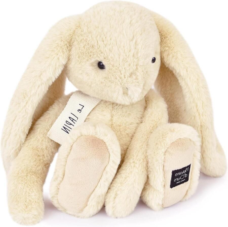 Pluche dier haas vanille Le Rabbit collectie 32 cm zeer zacht lange oren verjaardagscadeau knuffeldier voor baby's HO3244