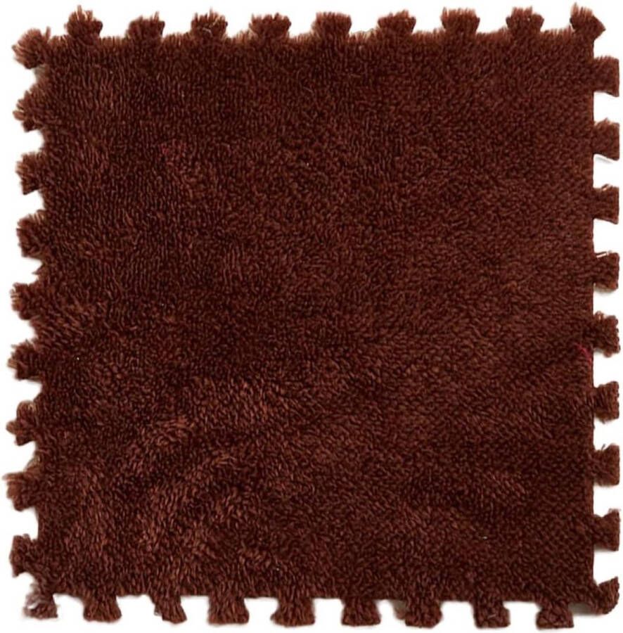 Pluche kruipmat Set van 10 In elkaar grijpende EVA-schuim vloertegels Antislip Puzzel Kussen matten 30x30x1 cm Kinder speelruimte Baby slaapkamer Huisdier kooi Woondecoratie