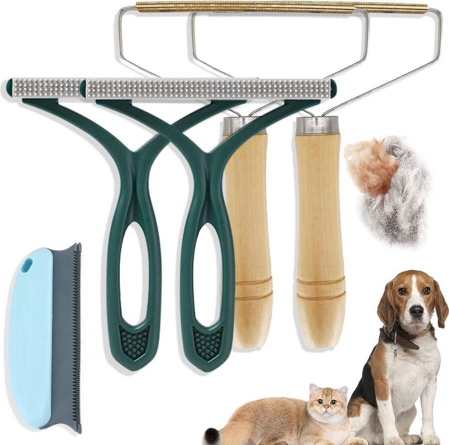 Pluisscheerapparaat dierenhaarverwijderaar 5 stuks draagbare pluisverwijderaar magische poten kattenhaarverwijderaar pluisborstel kledingborstel voor sweater geweven coating tapijt gebreid