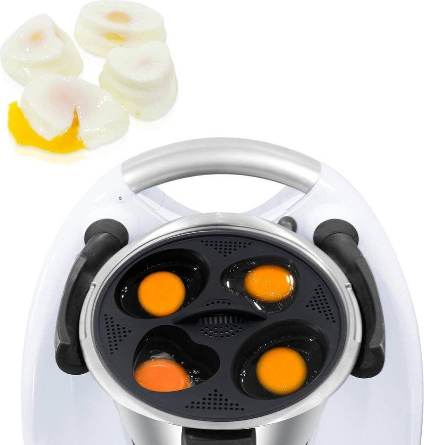 Pocheermachine Eierkoker accessoires Gekookte Eieren Ontbijt Eierstomer Thermomix TM6 Siliconen 4 Eieren