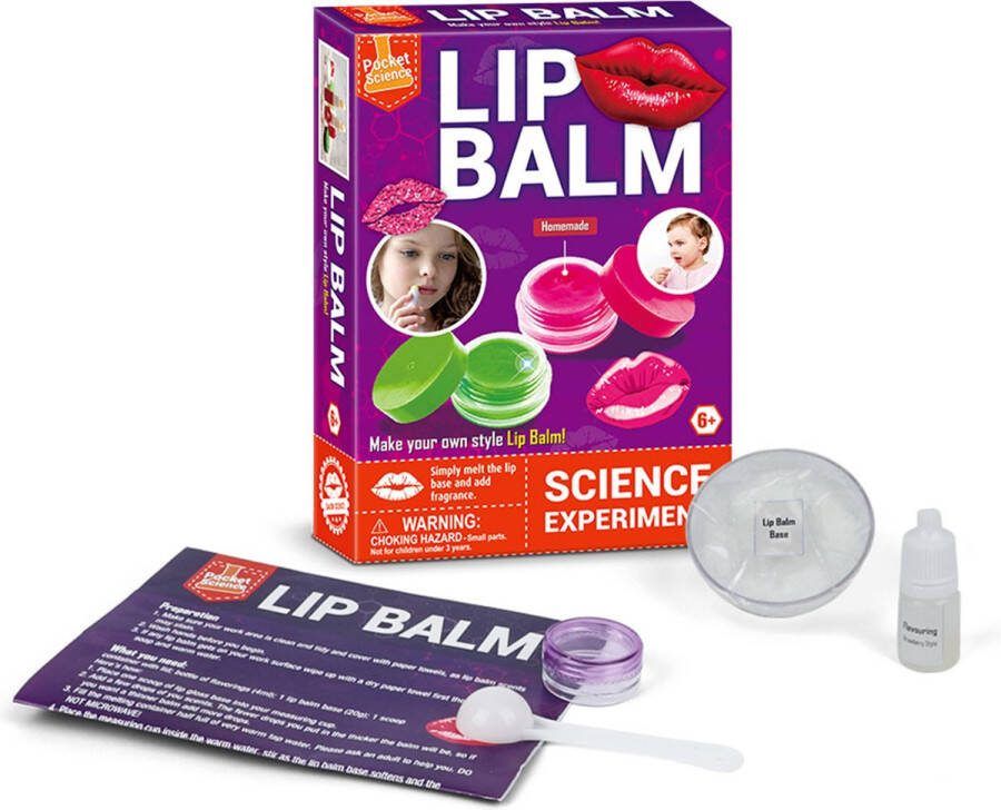 Pocket science- scheikunde experimenteerset experimenten voor kinderen experimenteerdozen make up voor meisjes zelf lippenbalsem maken T2503