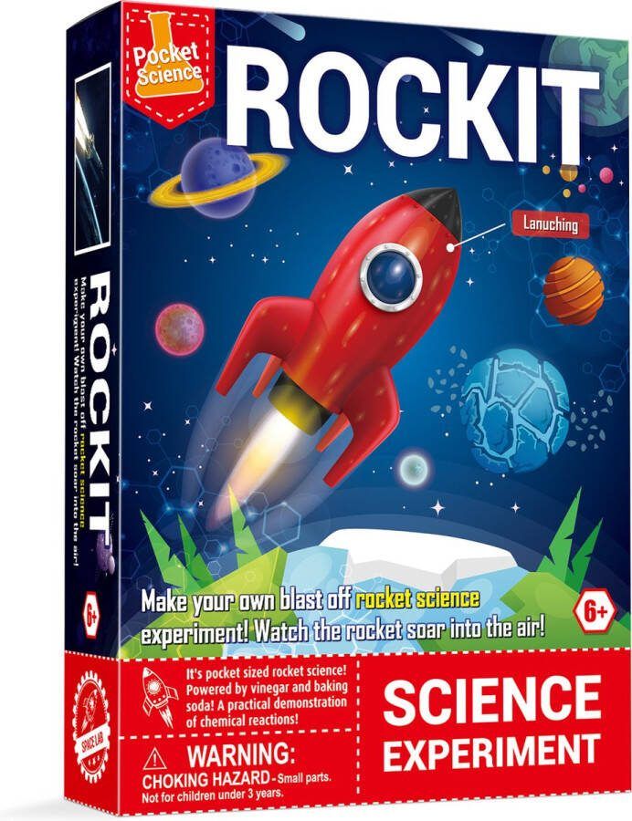 Pocket science- scheikunde experimenteerset experimenten voor kinderen experimenteerdozen ruimteschip T2505