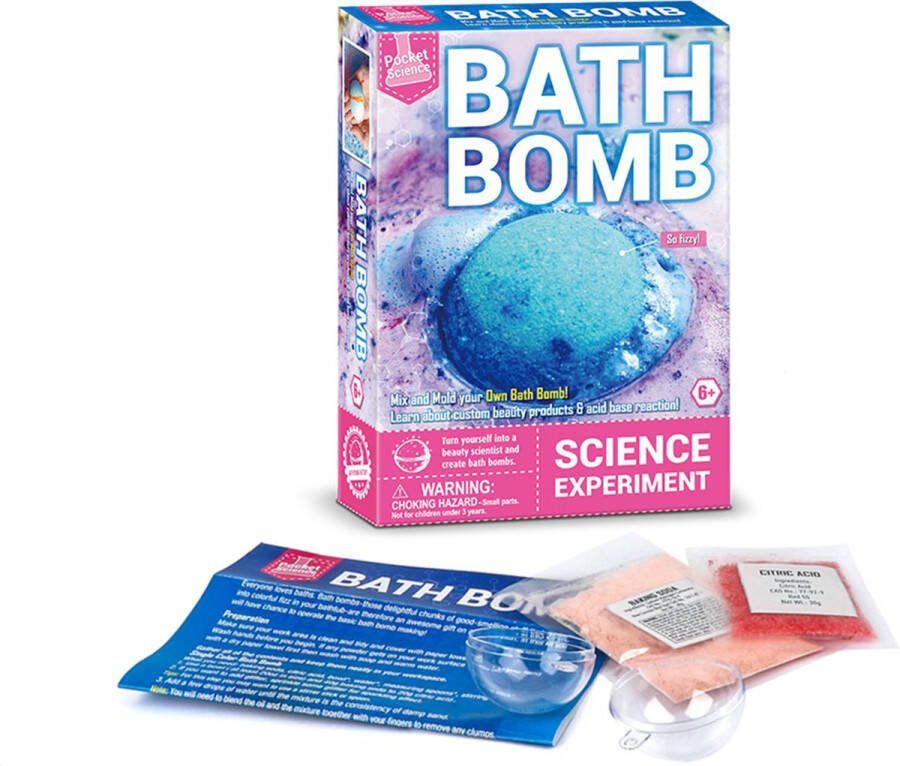 Pocket science- scheikunde experimenteerset experimenten voor kinderen experimenteerdozen zelf bruisballen maken T2506