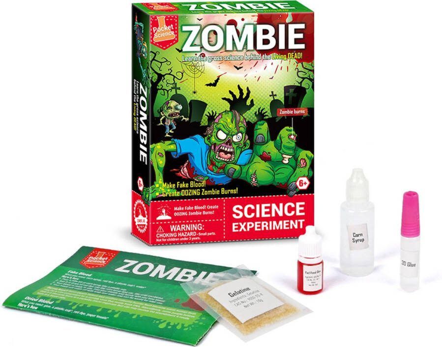 Pocket science- scheikunde experimenteerset experimenten voor kinderen experimenteerdozen zombie experiment -T2498