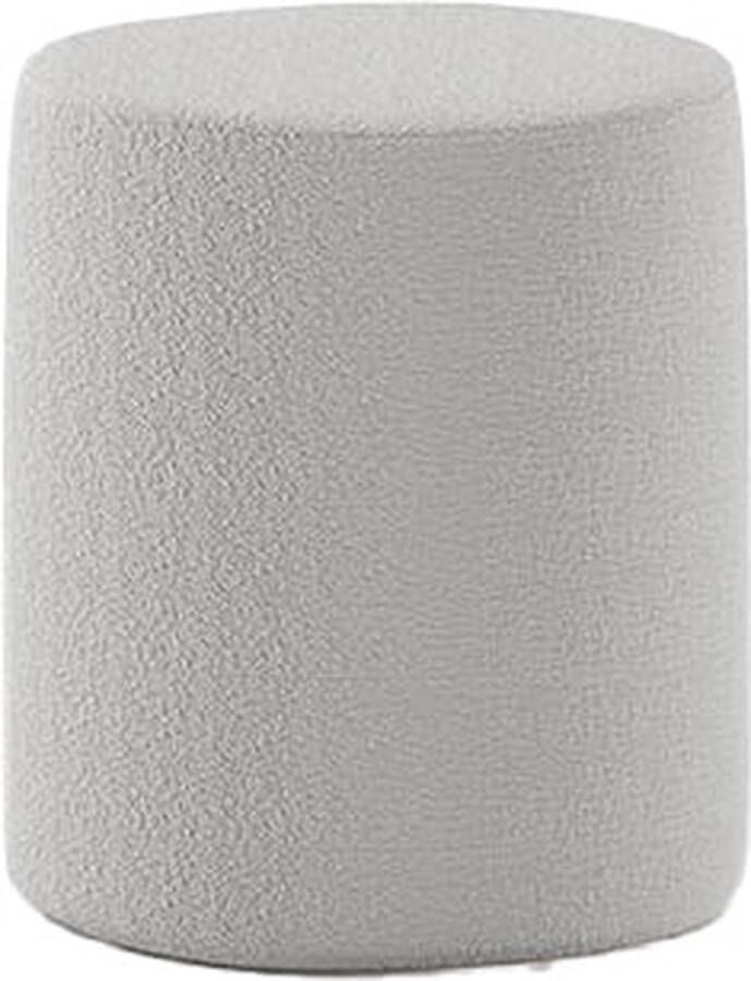 Poef Victoria Grijs Polyester Breedte 41 cm Hoogte 41.5 cm Diepte 41 cm Zonder deuren