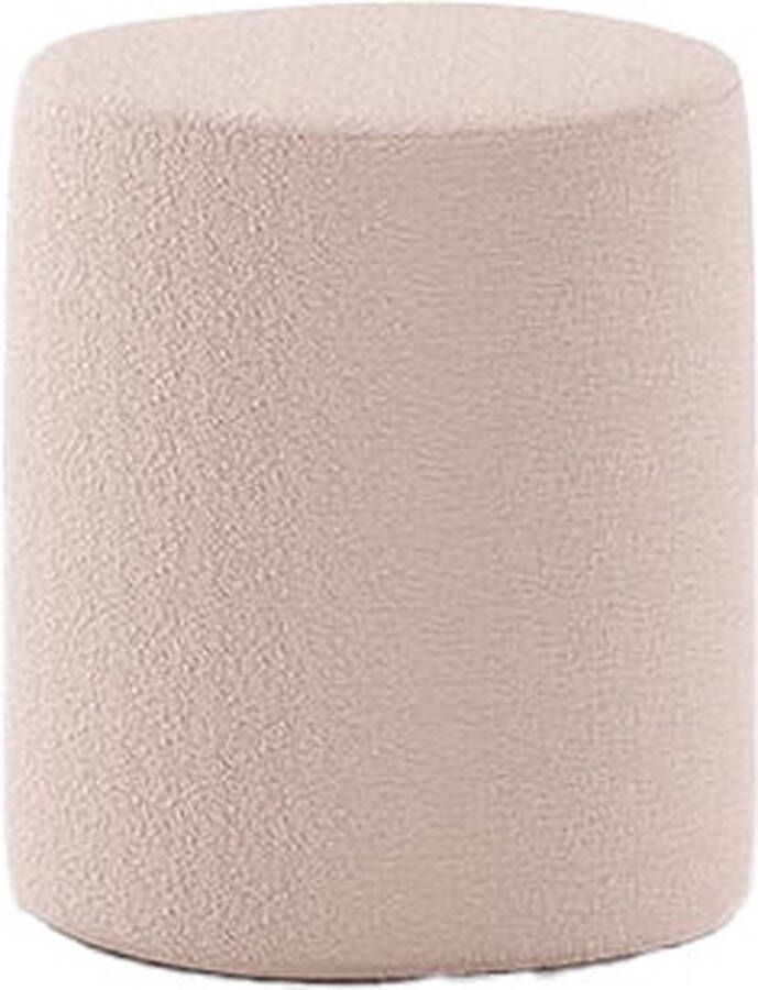 Poef Victoria Roze Polyester Breedte 41 cm Hoogte 41.5 cm Diepte 41 cm Zonder deuren