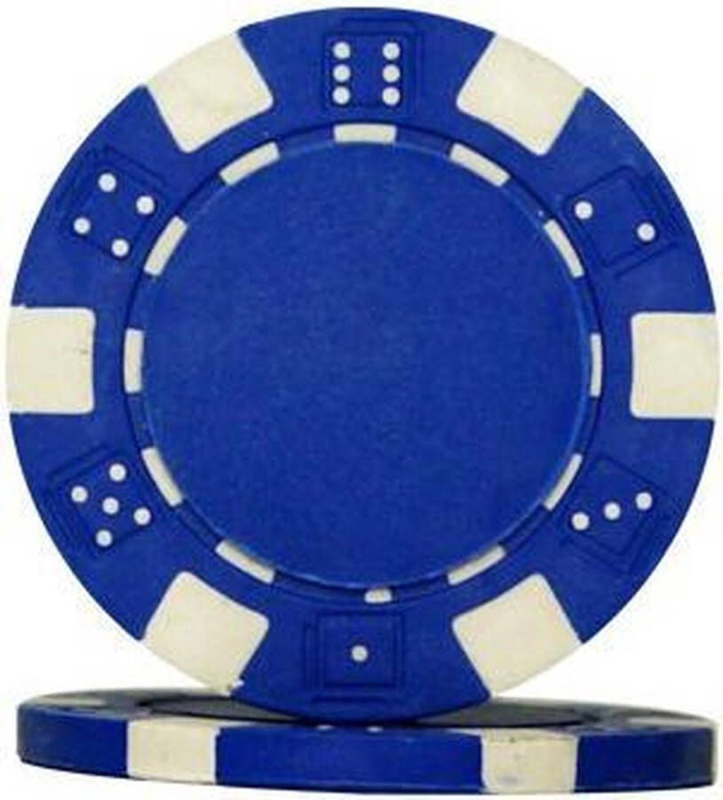 Pokerchip Dice Chip Blauw 11 5 gram 25 stuks