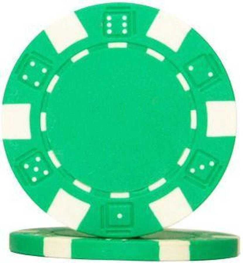 Pokerchip Dice Chip Groen 11 5 gram 25 stuks