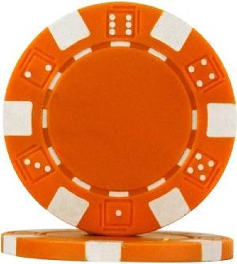 Pokerchip Dice Chip Oranje 11 5 gram 25 stuks
