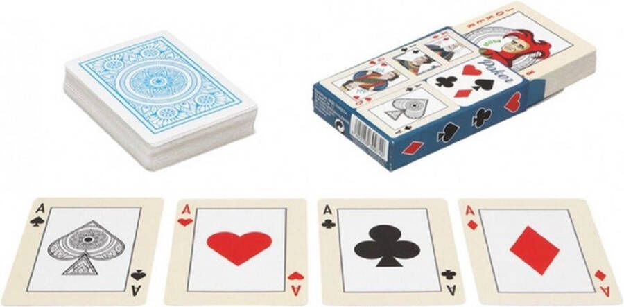 Merkloos Poker kaartspel speelkaarten 1 pakje Engelstalig Kaartspel