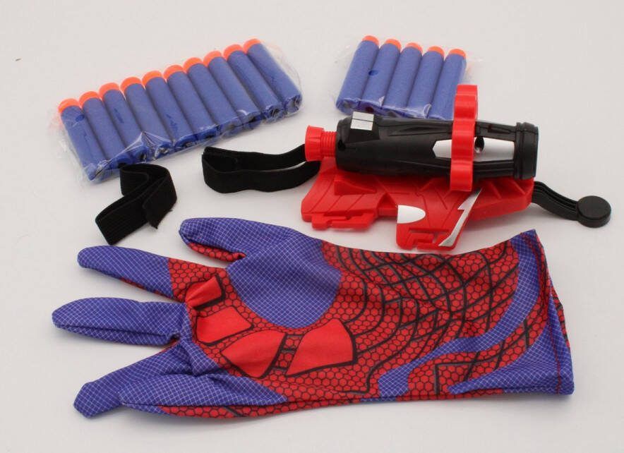 Polaria – Spider-man Webshooter – Web shooter – Webschieter – Spiderman – Incl. 15 Darts – Launcher – Handschoen – Bevestigingsriem – Duurzaam – Trending op tiktok – Tiktok made me buy it