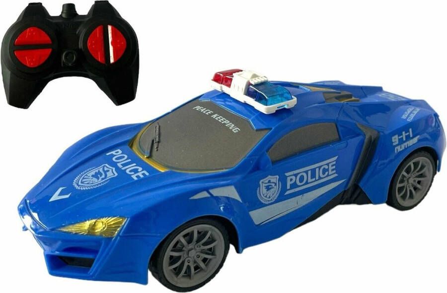 Police King Rc politie auto afstand bestuurbaar speelgoed auto (20CM)