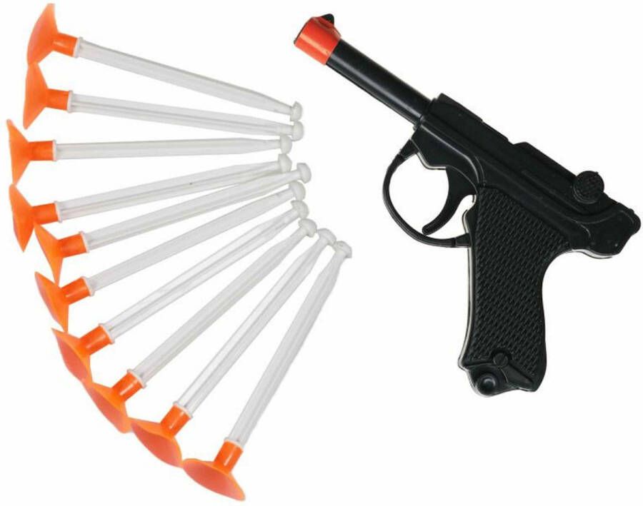 Merkloos Politie Soldaten speelgoed set pistool met zuignap pijltjes voor kinderen plastic Speelgoedpistool