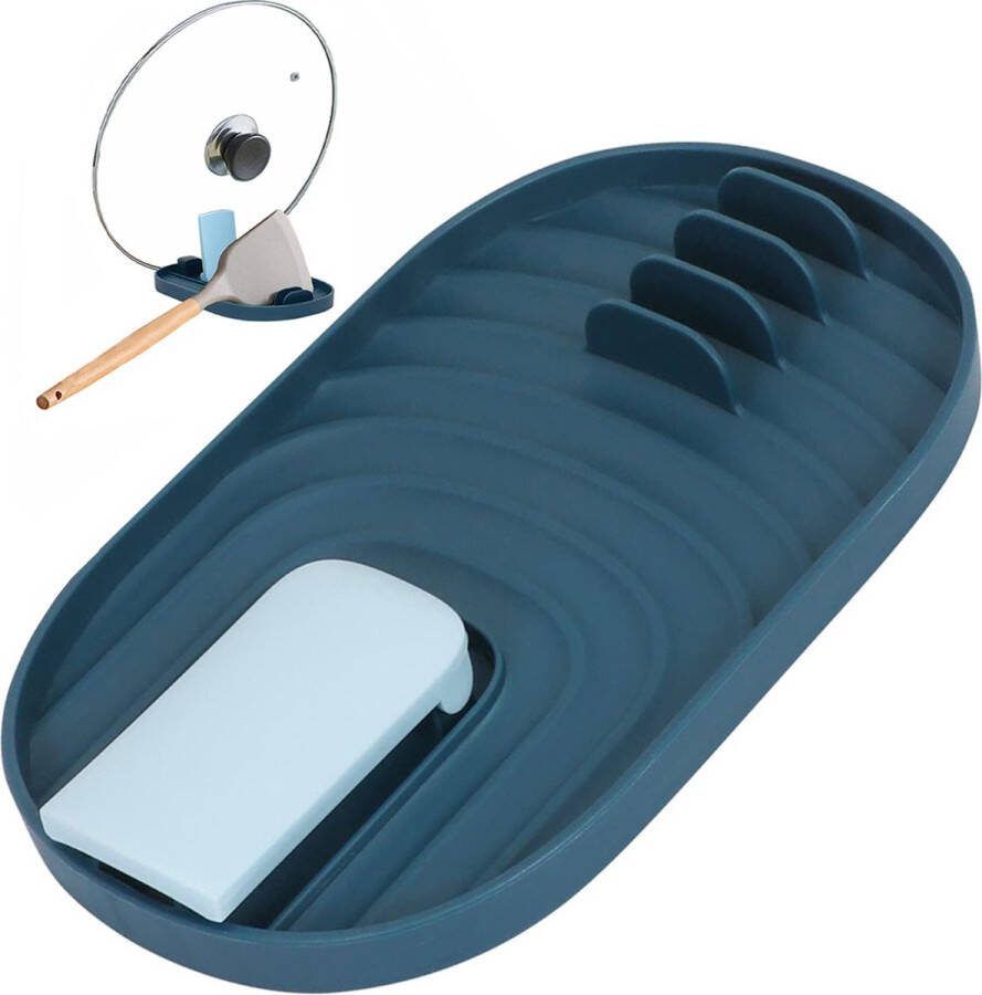 Pollepel Houder Lepelhouder Spatenhouder Kookgerei houder Pannendekselhouder Blauw