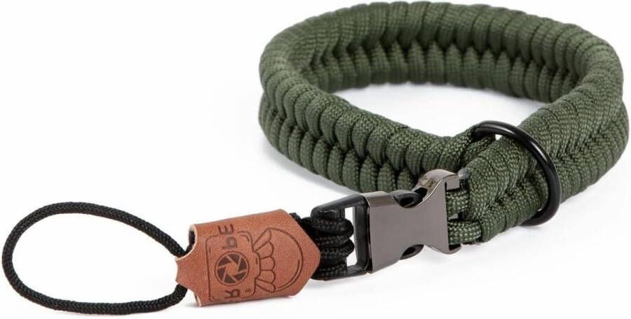 Polsband The Claw van handgevlochten paracord met snelsluitsysteem Camera accessoire Zwart