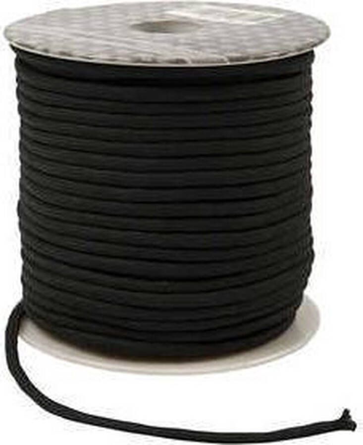 Creotime Polyester Koord Polyester Draad Hobby Koord En Draad Sieraden Maken Zwart Dikte 4 mm 40 mtr 1 Rol