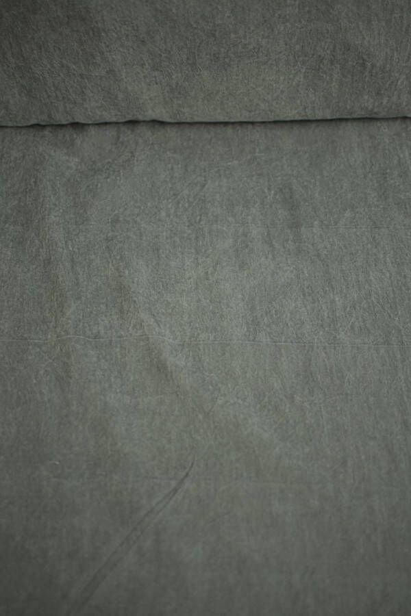 Polyester oudgroen grijs 1 meter modestoffen voor naaien stoffen