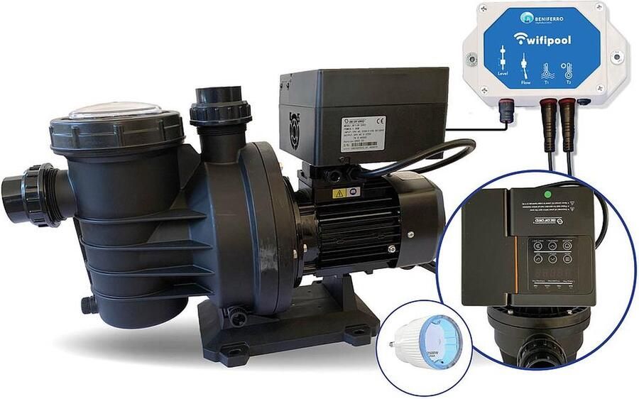 POOLTRONICS Frequentieregelaar voor zwembad Filterpomp met WIFI besturing 1.5 kW