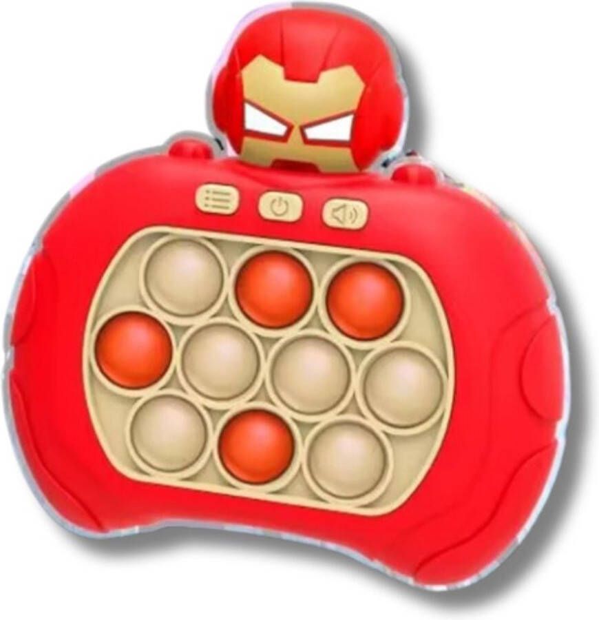Pop It Fidget Toy Avengers Iron Man-cadeautip-Quick Push Game- Anti Stress Speelgoed- voor Jong en Oud -Reactie Snelheid -Concentratie- Zintuig Ontwikkeling-verschillende Niveaus-Moeilijkheidsgraad