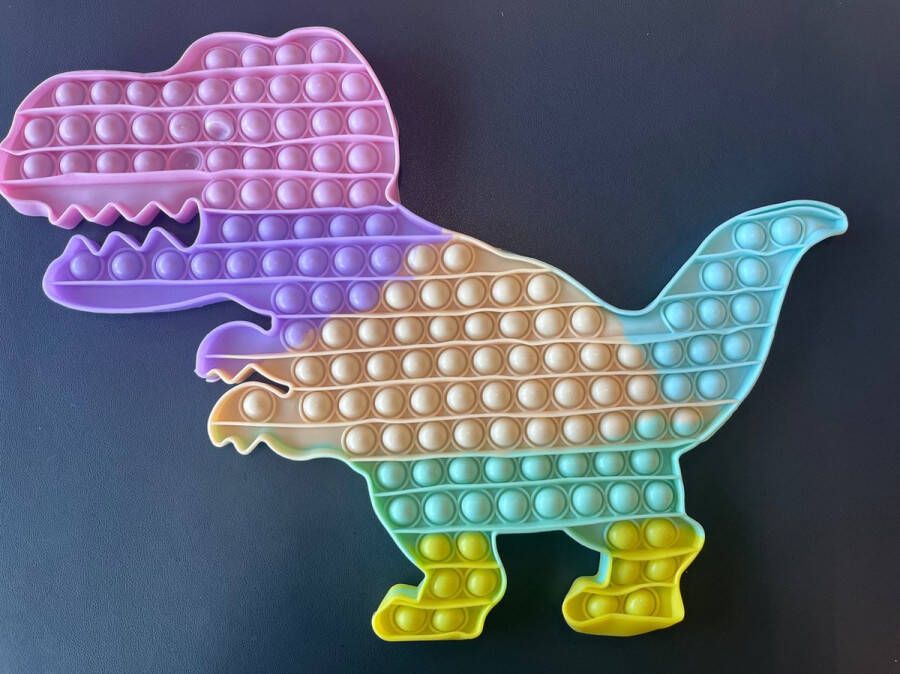 3-Delige Pop It Fidget Toy Set Dinosaurus & Paarden Anti-Stress Speelgoed voor Alle Leeftijden
