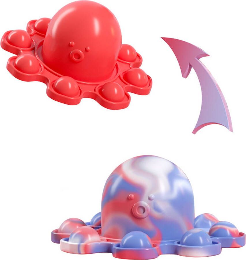 Pop it mood octopus sleutelhanger fidget toys Squishy Octopus Fidget Anti-stress Bubble Fidget Sleutelhanger