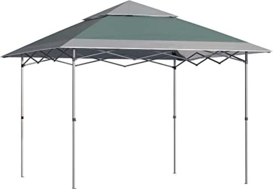 Pop up partytent opvouwbaar Vouwtent 360 x 360 x 298 cm 18 kg Rood Groen