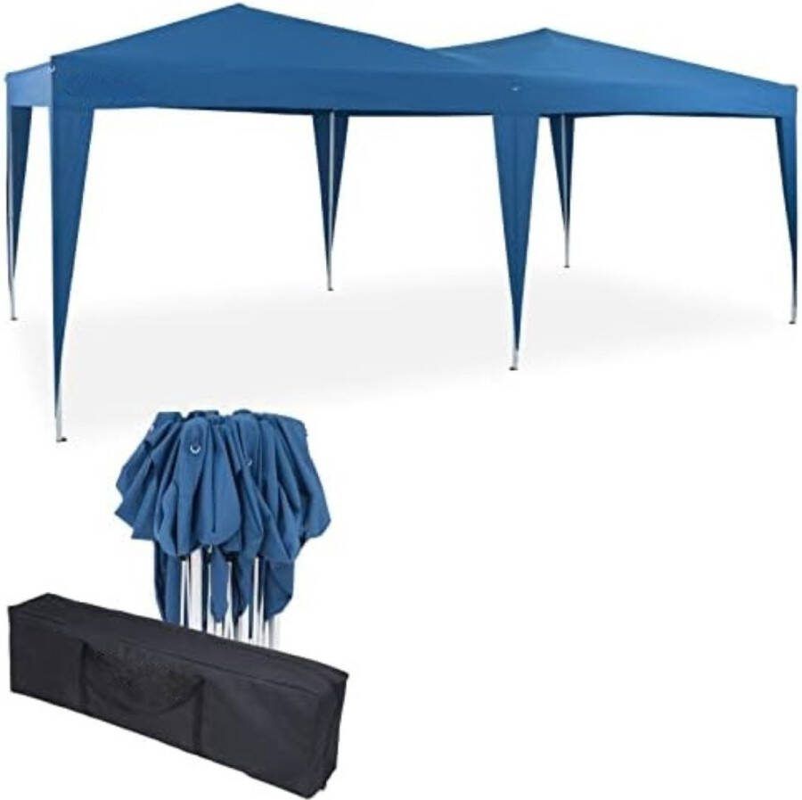 Pop up partytent opvouwbaar Vouwtent 600 x 21 x 60 cm Blauw