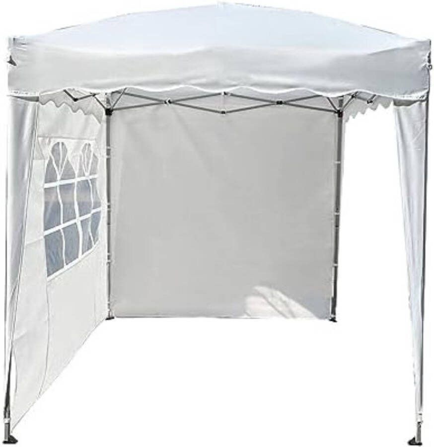 Pop up partytent opvouwbaar Vouwtent Partytent opvouwbaar met zijwanden 200 x 200 x 250 cm Sprankelend Wit