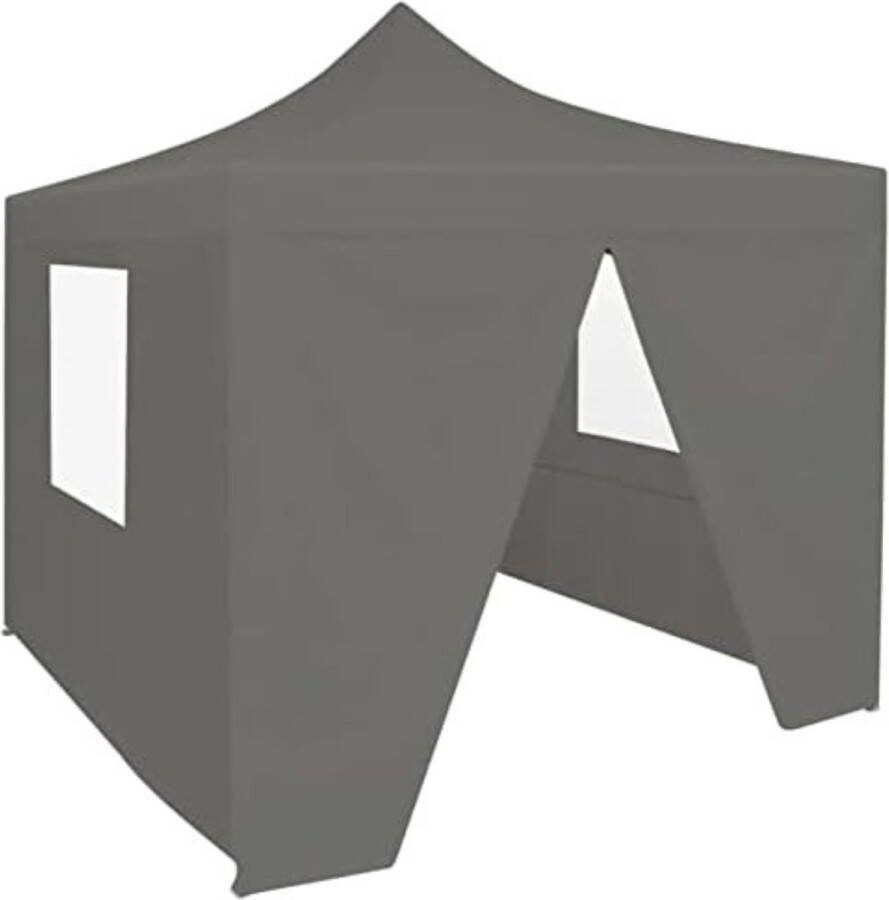Pop up partytent opvouwbaar Vouwtent Partytent opvouwbaar met zijwanden Antraciet