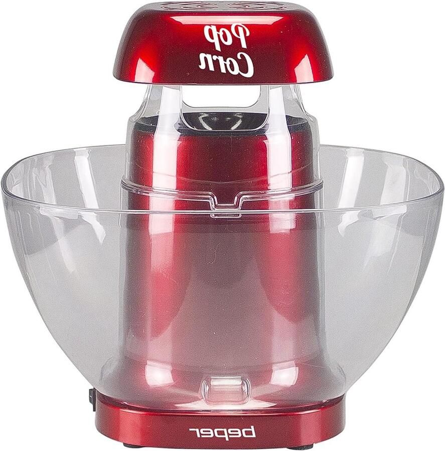 Popcorn machine hetelucht-popcornmachine afneembare schaal popcorn zonder olie rood