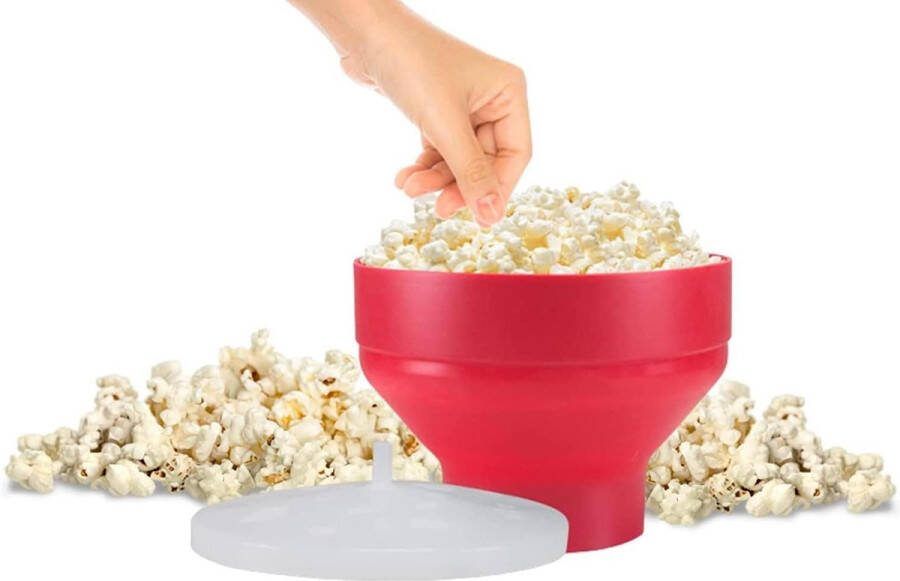 Popcorn machine Magnetron-Silicone Popcorn Maker Rood Popper C106CAS002