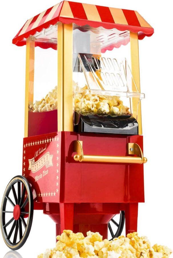 Popcorn Machine Popcorn Maker Antiaanbaklaag 39 x 24 cm 1.9L Multicolor