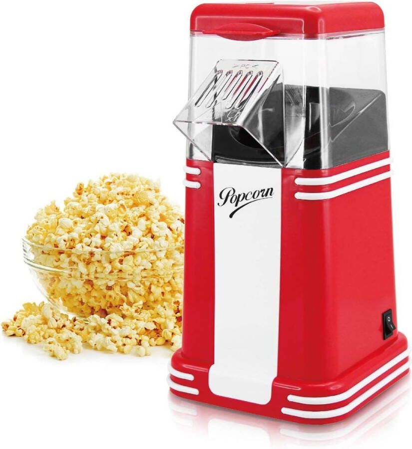 Popcorn machine Popcorn Popcornmakers Popcornmachine 1200W Zonder olie of boter Perfect voor een feestje!