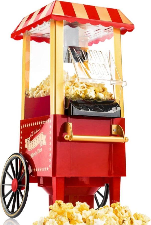 Popcorn Machine Popcornmakers Hete lucht Vetvrij 39 x 24cm 1200 Watt Extra Mooi Design