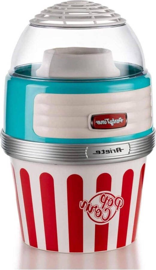 Popcorn machine XL hete lucht popcornmaker 1100 W 2 minuten lichtblauw