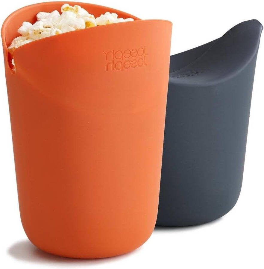 Popcorn Maker 2-Stuk Set Oranje-Grijs Joseph 45018 popcorn bowl