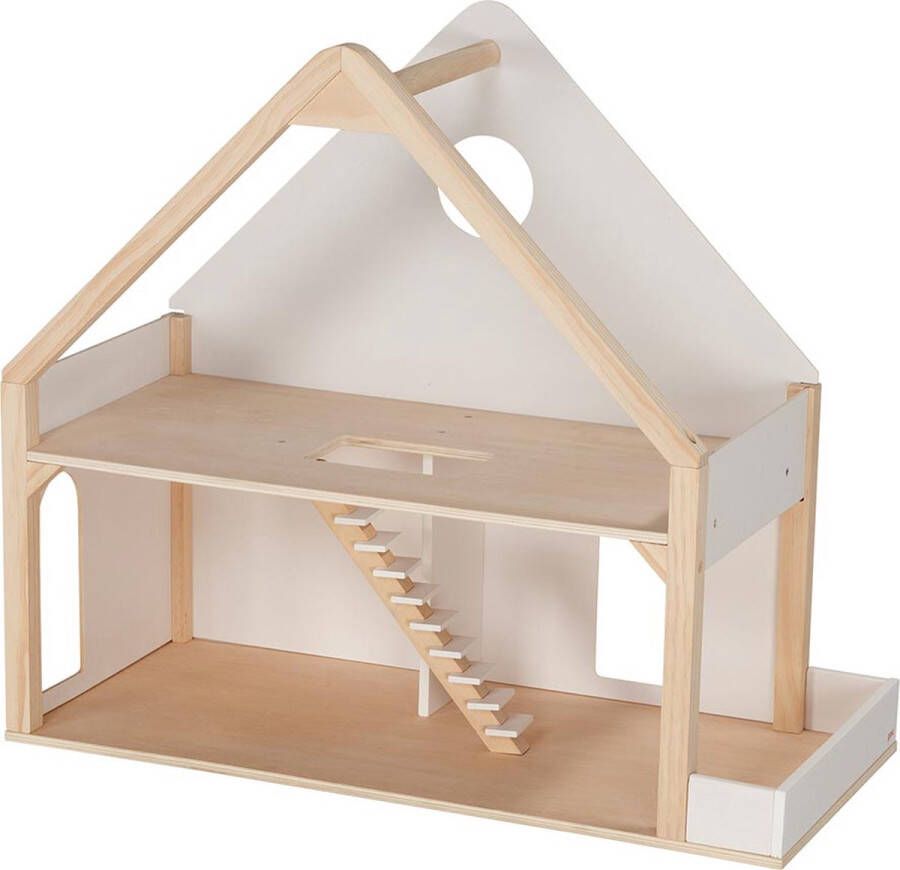 Poppenhuis: 2 ETAGENHUIS 74x33 5x66cm hout 3+