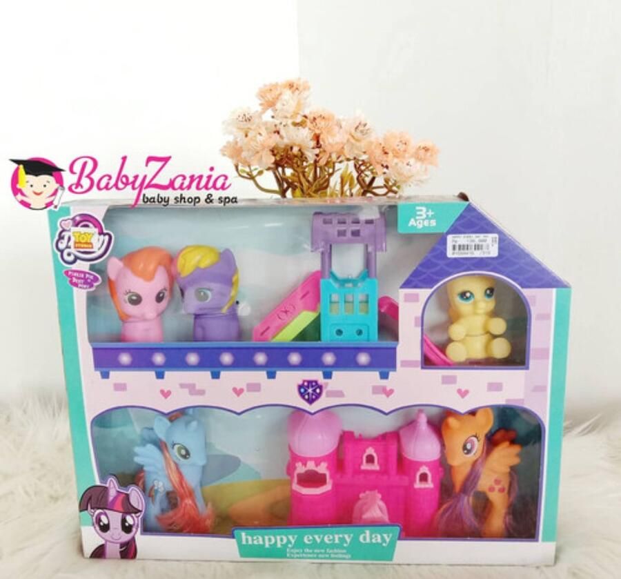 Poppenhuis Speelgoed-Speelgoedhuis -7 Stuks Happyeveryday