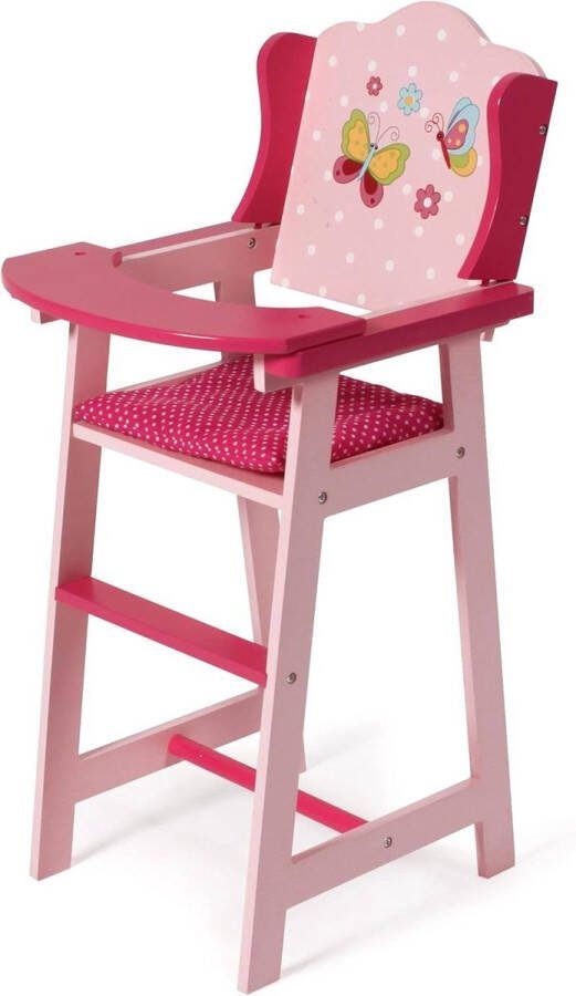 Poppenstoel voor poppen tot 46 cm papilio roze 30 x 26 5 x 59 cm poppenstoel