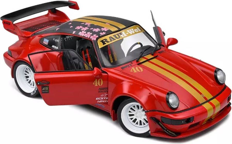 Porsche 964 RWB Bodykit Rode Miniatuur 1 18 Schaalmodel SOLIDO-S1807506