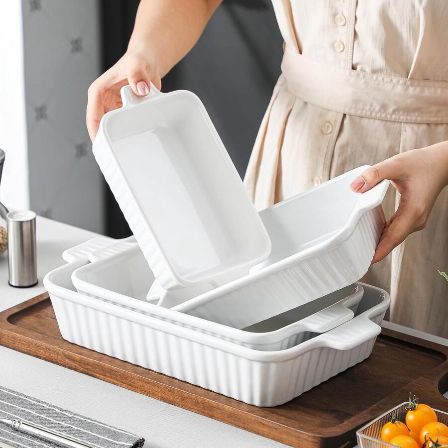 Porselein Ovenschalen Set (wit)