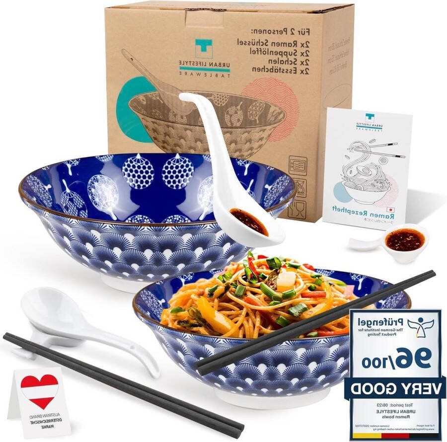 Porselein Schaal Diner Set Soepkom Saladeschaal 20cm 1 Liter Inhoud Ramen Noedels Mueslikommen
